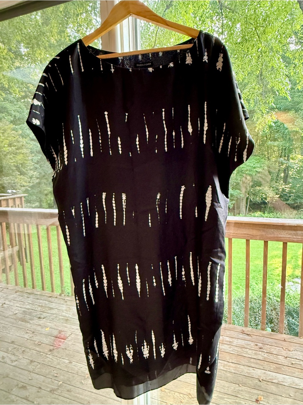 Eileen Fisher - Silk Short Sleeve Tunic Dress